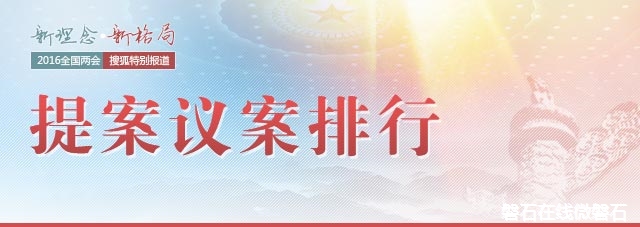 2016两会提案议案排行榜